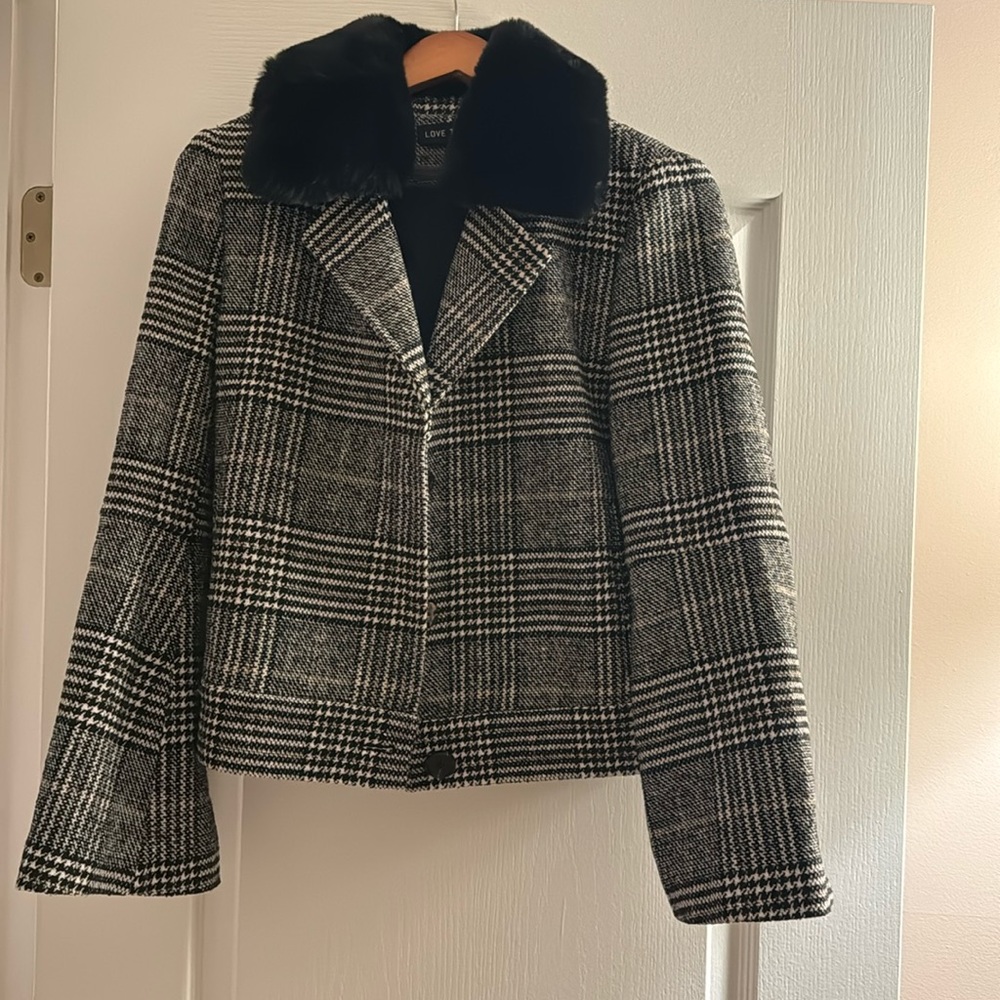 Love Token Jacket with removable fur collar